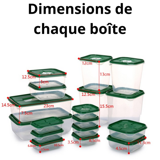 17 Conteneurs alimentaires en plastique