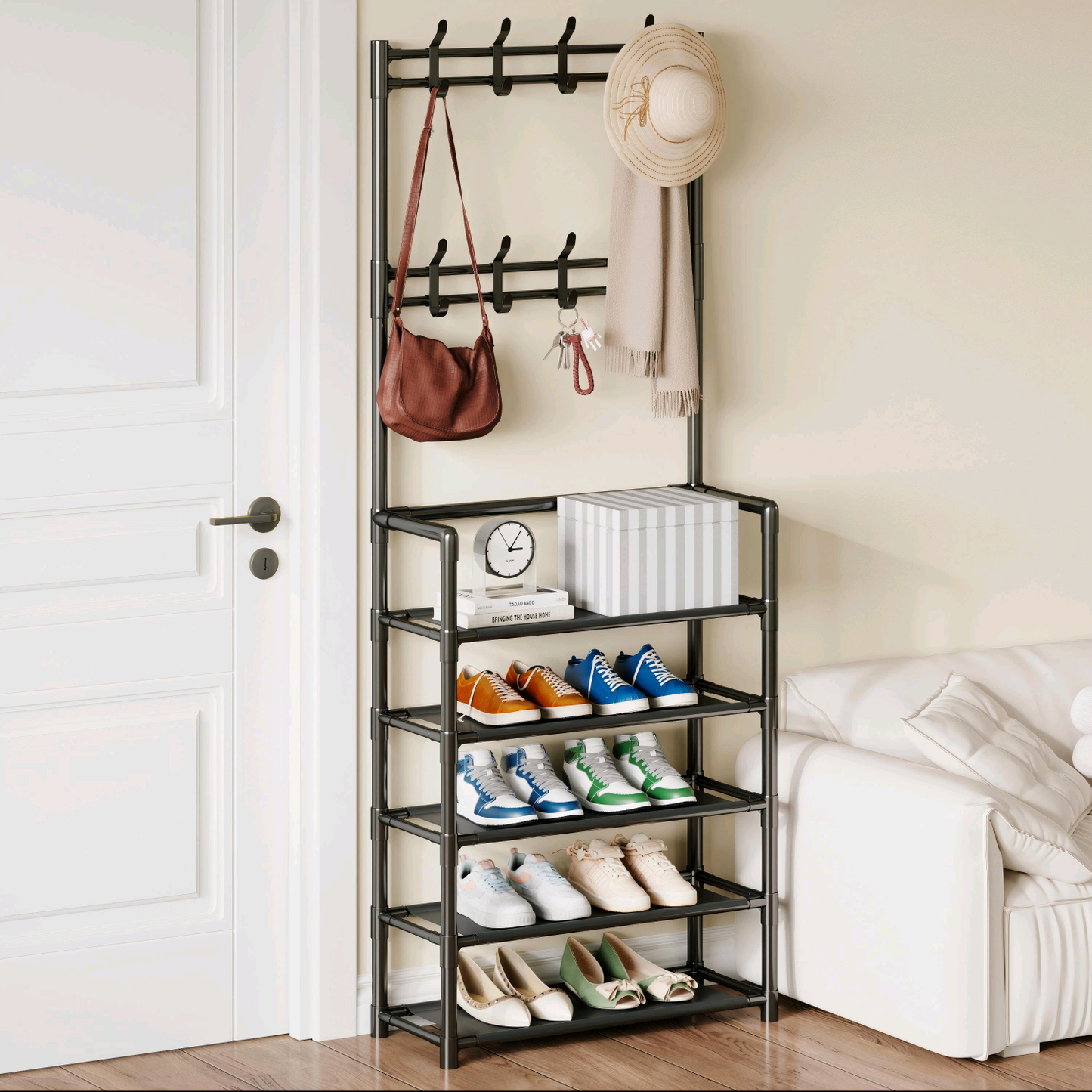 Support de rangement avec accroche