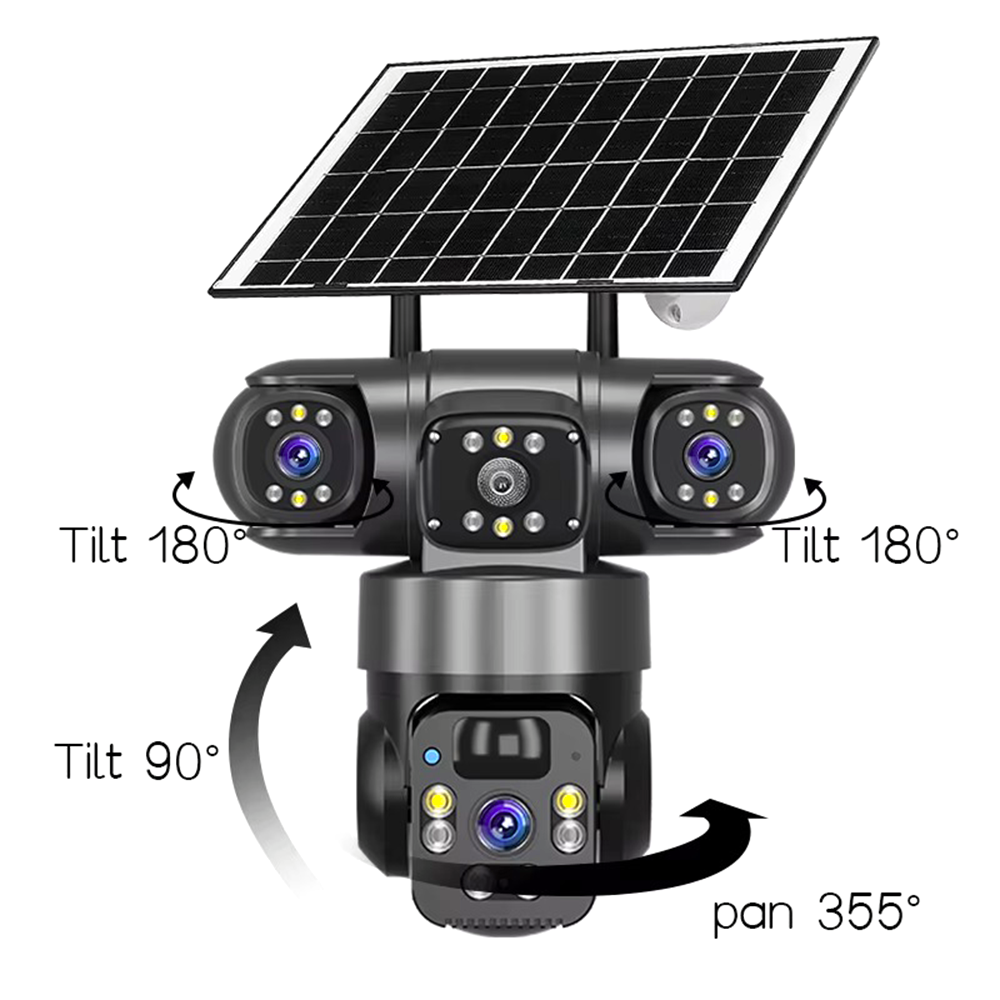 Caméra de Surveillance Solaire 12MP 11ᵉ Génération
